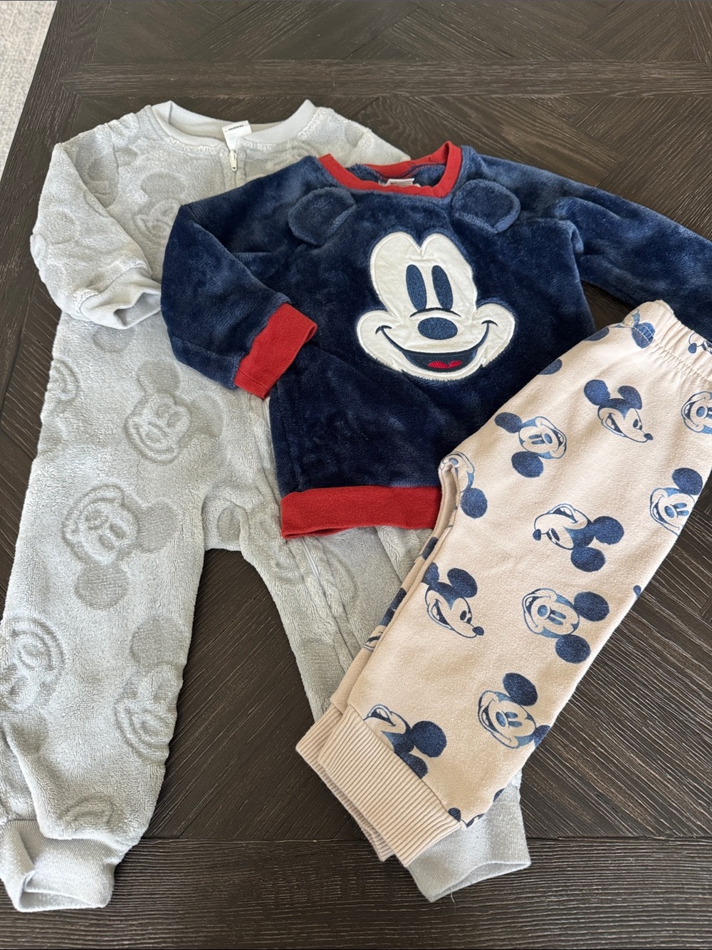 Disney Mickey Mouse Pajama Bundle 24 Months Fleece Toddler Pajamas Sleepwear Set